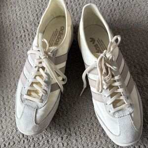 Adidas Women's White and Tan Sneakers
